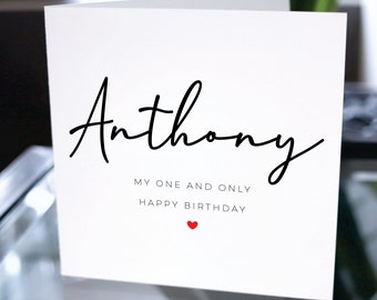 Cartão de aniversário para namorado, cartão de feliz aniversário para ele, cartão de feliz aniversário personalizado, cartão de aniversário personalizado, cartão de aniversário para presentear ele