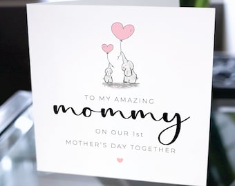 To My Amazing Mommy On Our 1st Mothers Day Together, First Mothers Day Card Mommy, Mothers Day Card Newborn, Mothers Day Card From New Baby
