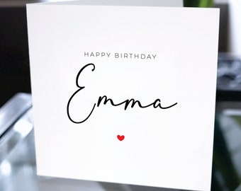 Birthday Card For Girlfriend, Happy Birthday Card for Her, Customized Happy Birthday Card, Personalized Birthday Card, Birthday Gift For Her