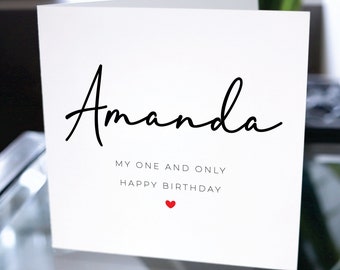Birthday Card For Girlfriend, Happy Birthday Card for Her, Customized Happy Birthday Card, Personalized Birthday Card, Birthday Gift For Her