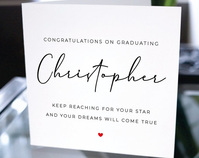 Graduation Card, Graduation Card Gift, Customized Graduation Card, Personalized Graduation Card, Greeting Card for Graduation, Gift Card