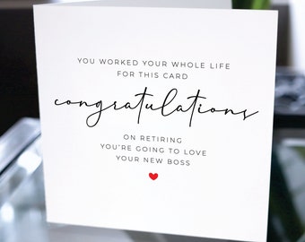 Happy Retirement Card, Retirement Gift, Retirement Card For Employee, Retirement Card For Coworker, Retirement Card For Colleague, Dad, Mom
