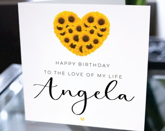 Birthday Card For Girlfriend, Happy Birthday Card for Her, Customized Happy Birthday Card, Personalized Birthday Card, Birthday Gift For Her