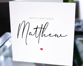 Birthday Card For Boyfriend, Happy Birthday Card for Him, Customized Happy Birthday Card, Personalized Birthday Card, Birthday Card Gift Him
