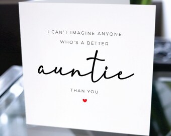 Carte de voeux pour tante, cadeau pour tante, carte d'anniversaire pour tante, carte d'anniversaire pour tante, cadeau d'anniversaire pour tante, cadeau pour tante
