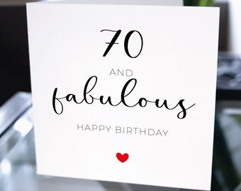 70th Birthday Card, Happy Birthday Custom Card, Customized Happy Birthday Card Gift, Personalized Birthday Card, Cute Birthday Card Gift