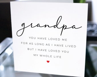 Grandpa Card, Card For Grandfather, Birthday Card For Grandpa, Birthday Gift For Grandpa, For Granddad, Fathers Day Card For Grandpa
