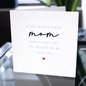 À la meilleure carte maman du monde, carte d’anniversaire pour maman, cadeau d’anniversaire pour maman, je t’aime maman, anniversaire pour maman, cadeau pour maman, carte de fête des mères