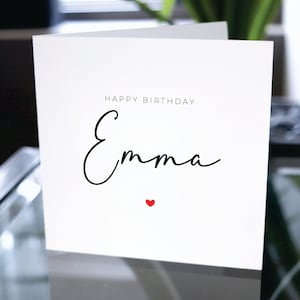 Carte d’anniversaire pour petite amie, carte de joyeux anniversaire pour elle, carte de joyeux anniversaire personnalisée, carte d’anniversaire personnalisée, cadeau d’anniversaire pour elle
