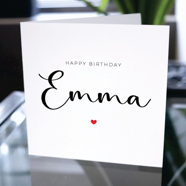 Birthday Card For Girlfriend, Happy Birthday Card for Her, Customized Happy Birthday Card, Personalized Birthday Card, Birthday Gift For Her