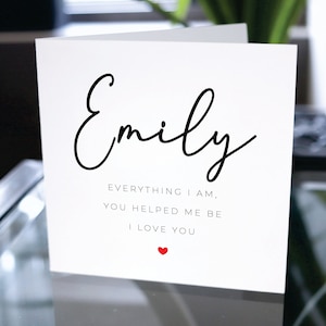 Carte d’anniversaire pour petite amie, carte d’anniversaire pour petite amie, carte d’anniversaire pour femme, cadeau d’anniversaire pour femme, cadeau de carte personnalisée pour elle