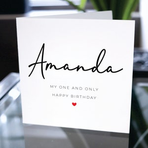 Carte d’anniversaire pour petite amie, carte de joyeux anniversaire pour elle, carte de joyeux anniversaire personnalisée, carte d’anniversaire personnalisée, cadeau d’anniversaire pour elle