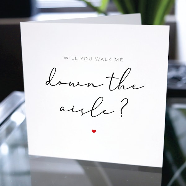 Will You Walk Me Down The Aisle Card, Wedding Invitation Card For Father, Walk Me Down The Aisle Card For Dad, Wedding Card Granddad
