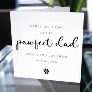 犬のお父さんへの誕生日おめでとうカード、犬好きの誕生日カード、犬のお父さんへの誕生日カード、犬からの誕生日カード、犬のお父さんへのカード、毛皮のお父さんへのカード