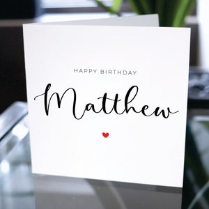 Birthday Card For Boyfriend, Happy Birthday Card for Him, Customized Happy Birthday Card, Personalized Birthday Card, Birthday Card Gift Him