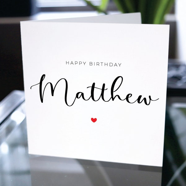 Birthday Card For Boyfriend, Happy Birthday Card for Him, Customized Happy Birthday Card, Personalized Birthday Card, Birthday Card Gift Him