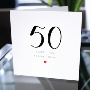Carte du 50e anniversaire, Cinquante ans plus tard, Cadeau du 50e anniversaire, Carte pour petit ami, Carte pour petite amie, 50e anniversaire