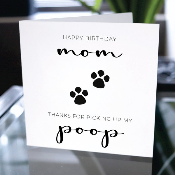 Happy Birthday Dog Mom Card, Dog Lover Birthday Card, Dog Mommy Birthday Card, Dog Birthday Card, For Dog Lover Card, For Dog Mom Card