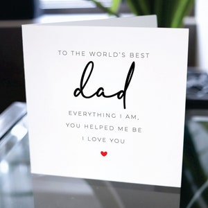 Cadeau d’anniversaire pour papa, je t’aime papa, anniversaire pour papa, au meilleur papa du monde, bonne fête des pères, carte de fête des pères