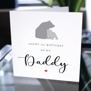 Gelukkige eerste verjaardag als mijn papa kaart, verjaardagskaart voor papa, baby eerste verjaardagskaart voor papa, papa cadeau van baby, nieuwe papa cadeau, voor hem
