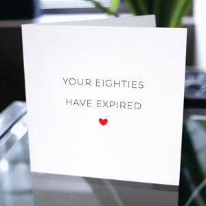 Vos années 80 ont expiré, joyeux 90e anniversaire, joyeux 90e anniversaire, carte d'anniversaire drôle 90e, carte de voeux drôle 90e anniversaire