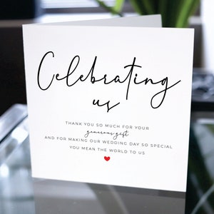 Hochzeitskarte an Freunde und Familie, Hochzeitskarte, Dankeschön für die Teilnahme an unserer Hochzeitskarte, Hochzeitsgeschenk für Freunde und Familie