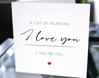I Love You Valentines Day Card, Anniversary Card, Valentines Day Card For Him, Valentines Day Card For Her, Card For Husband, Card For Wife