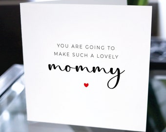 Belle maman à être carte, carte de nouveau bébé, carte de bébé garçon ou fille, carte de douche de bébé, carte de grossesse, carte de félicitations de bébé, carte d'attente