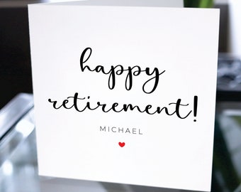 Happy Retirement Card, Custom Retirement Gift, Personalized Retirement Card For Women, Retirement Gifts For Women, Teacher Retirement Card