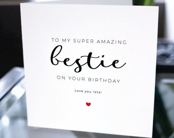 Birthday Card For Bestie, Happy Birthday Card for Friend, Happy Birthday Card For Bestie, Birthday Gift For Bestie, Gift For Best Friend