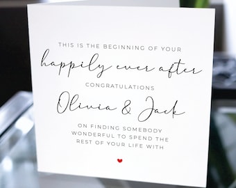 Parabéns pelo seu cartão de noivado, Cartão de noivado de parabéns, Cartão de casamento personalizado, Cartão de noivado personalizado, Cartão de parabéns