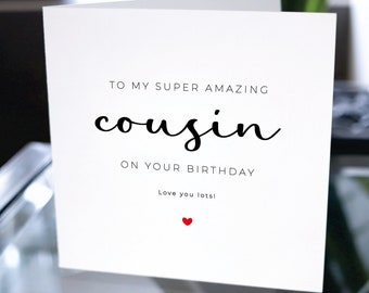 Carte d'anniversaire pour cousin, carte de joyeux anniversaire pour cousin, carte de joyeux anniversaire pour cousin, cadeau d'anniversaire pour cousin, carte-cadeau pour cousin