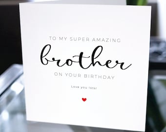 Birthday Card For Brother, Happy Birthday Card for Sibling, Happy Birthday Card For Brother, Birthday Gift For Brother, Gift For Brother