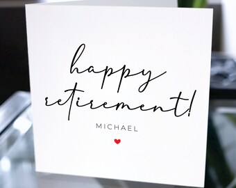 Happy Retirement Card, Custom Retirement Gift, Personalized Retirement Card For Women, Retirement Gifts For Women, Teacher Retirement Card
