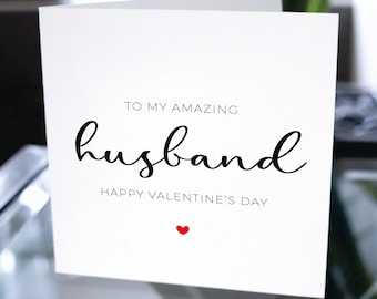 Husband Valentines Day Card, Happy Valentines Day Card for Husband, Valentines Day Card For Him, Romantic Valentines Day Card For Him