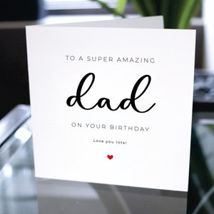 Carte d'anniversaire pour papa, carte de joyeux anniversaire pour père, carte de joyeux anniversaire personnalisée, carte d'anniversaire personnalisée, carte cadeau pour père