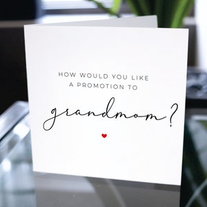 Promotion à la carte grand-mère, carte d’annonce de grossesse, carte d’annonce de bébé, carte d’attente d’un nouveau bébé pour grand-mère, grand-mère à être