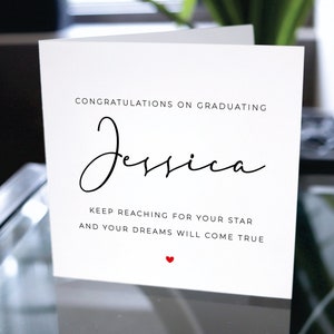 Carte de graduation, cadeau de carte de graduation, carte de graduation personnalisée, carte de graduation personnalisée, carte de voeux pour l'obtention du diplôme, carte-cadeau