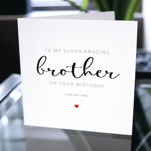 Carte d'anniversaire pour frère, carte de joyeux anniversaire pour frère, carte de joyeux anniversaire pour frère, cadeau d'anniversaire pour frère, cadeau pour frère