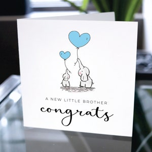 Une nouvelle carte de félicitations pour petit frère, une carte d’annonce de grossesse, une carte d’annonce de bébé, une nouvelle carte d’attente de bébé pour fille ou fils