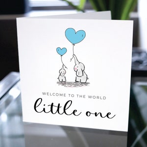 Bienvenue dans le monde Little One Card, New Baby Card, Baby Boy Card, Baby Shower Card, Baby Félicitations Card, Félicitations Baby Boy
