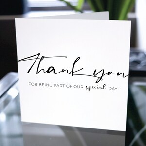 Wedding Thank You Card, Custom Wedding Card, Thank You for Bridesmaids, Thank You for Groomsmen, Wedding Thank You Cards for Attendants