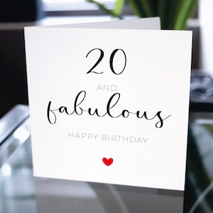 Carte d’anniversaire 20th, Carte personnalisée joyeux anniversaire, Carte d’anniversaire joyeux personnalisé Cadeau, Carte d’anniversaire personnalisée, Carte d’anniversaire mignonne Cadeau