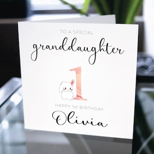 Carte d’anniversaire pour petite-fille, Nom personnalisé joyeux anniversaire, Carte d’anniversaire joyeux personnalisé, Carte d’anniversaire personnalisée, Cadeau d’anniversaire 1st