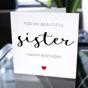 Carte d'anniversaire pour soeur, carte de joyeux anniversaire pour frère et sœur, carte de joyeux anniversaire personnalisée, carte d'anniversaire personnalisée, cadeau pour lui, pour elle