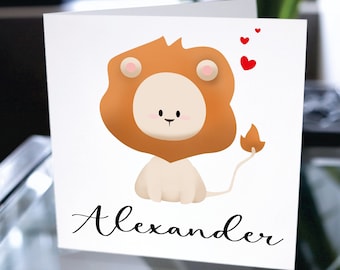 Carte d’anniversaire pour enfant, Nom personnalisé joyeux anniversaire, Carte d’anniversaire joyeux personnalisé, Carte d’anniversaire personnalisée, Cadeau de carte d’anniversaire mignon enfant