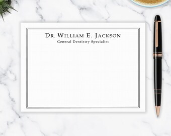 Zestawy spersonalizowanych kartek z notatkami, spersonalizowane karty z notatkami, profesjonalne karty z notatkami dla dentysty, profesjonalny prezent papierniczy dla dentysty, dla niego/niej