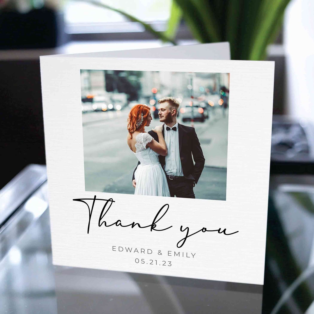 Thank You Wedding Card, Custom Wedding Card, Custom Thank You Card ...