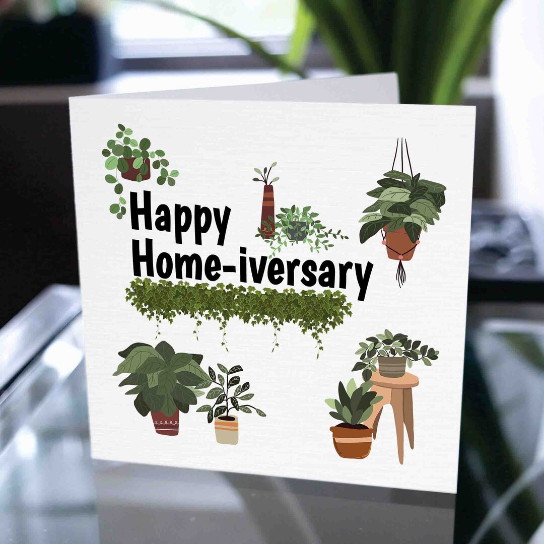 Home Anniversary Card, Happy Home Anniversary Card, Customized Real ...