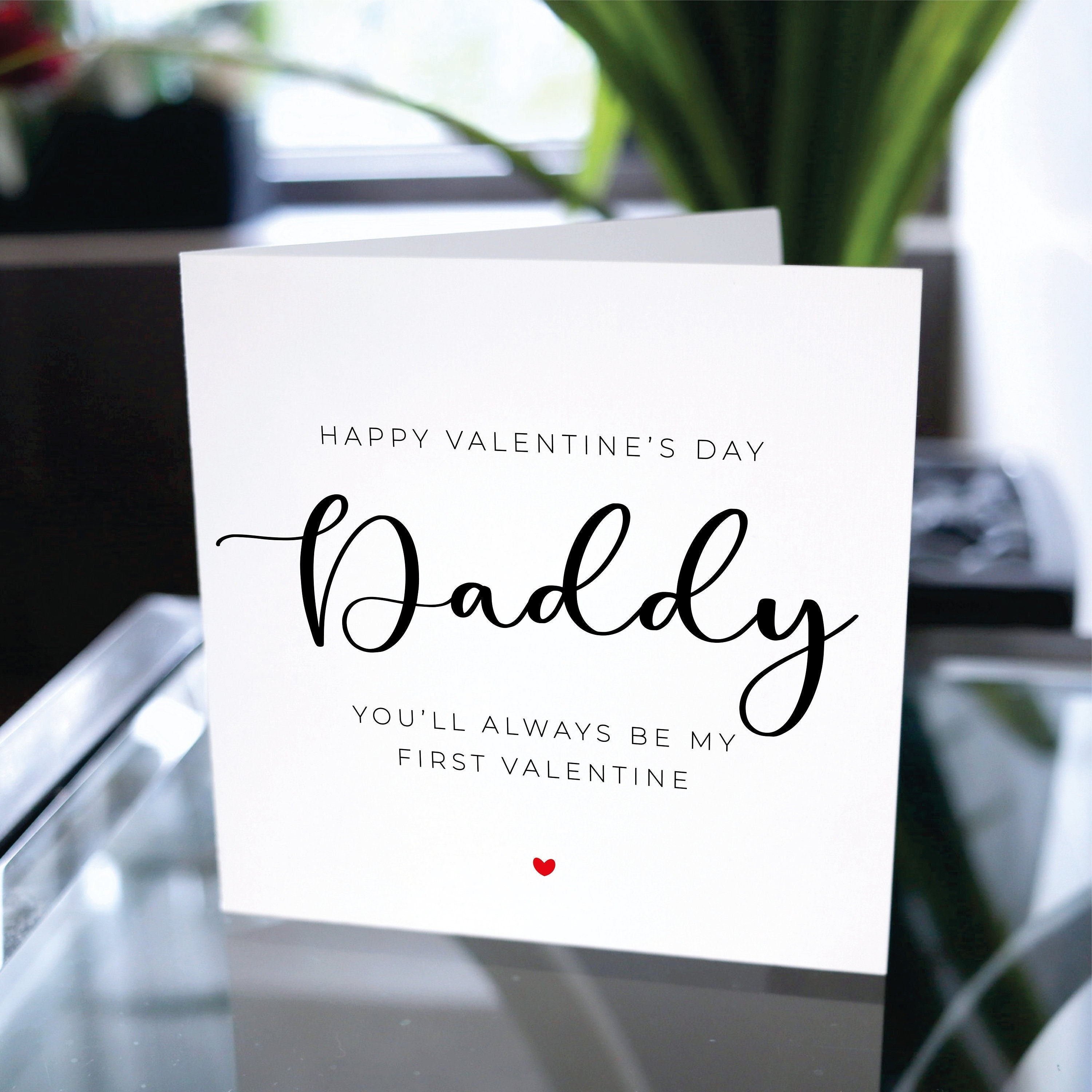 Daddy Valentines Day Card Happy Valentines Day Card For - Etsy